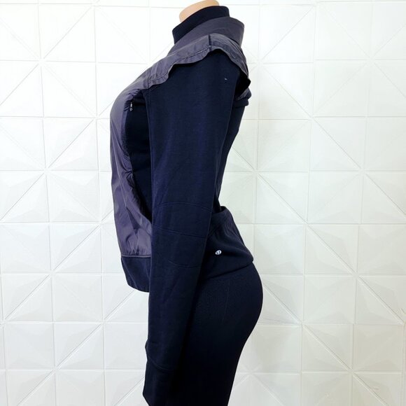 Lululemon Women's Heathered Black Snug Sprinter Full-Zip Running Jacket Size 8 - Picture 4 of 9